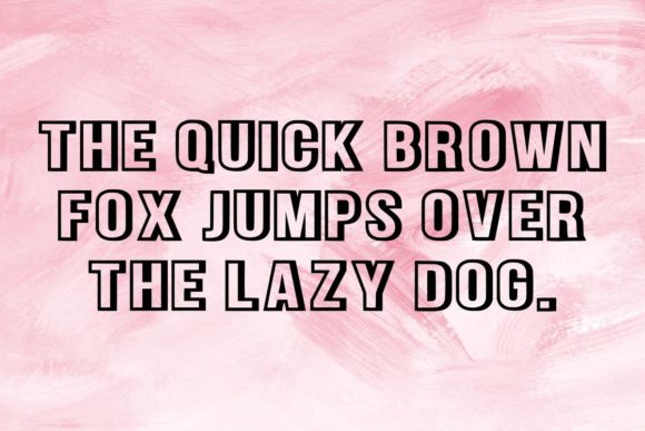 Contour Outlines Font PNG with transparent background - Preview 3