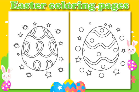 Easter Coloring Pages for Kids Graphic by Adobe Master · Creative Fabrica