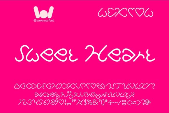 I Love You Font - Preview 1