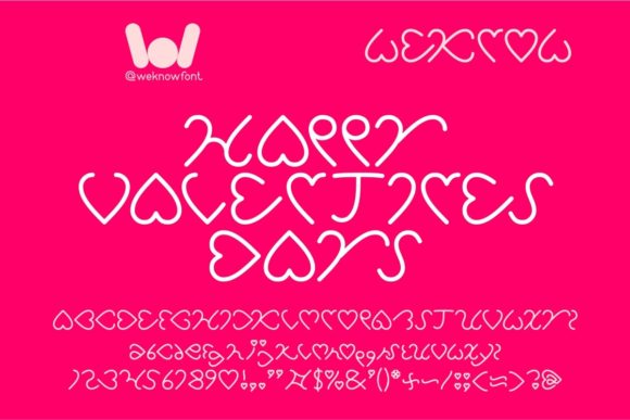I Love You Font - Preview 3