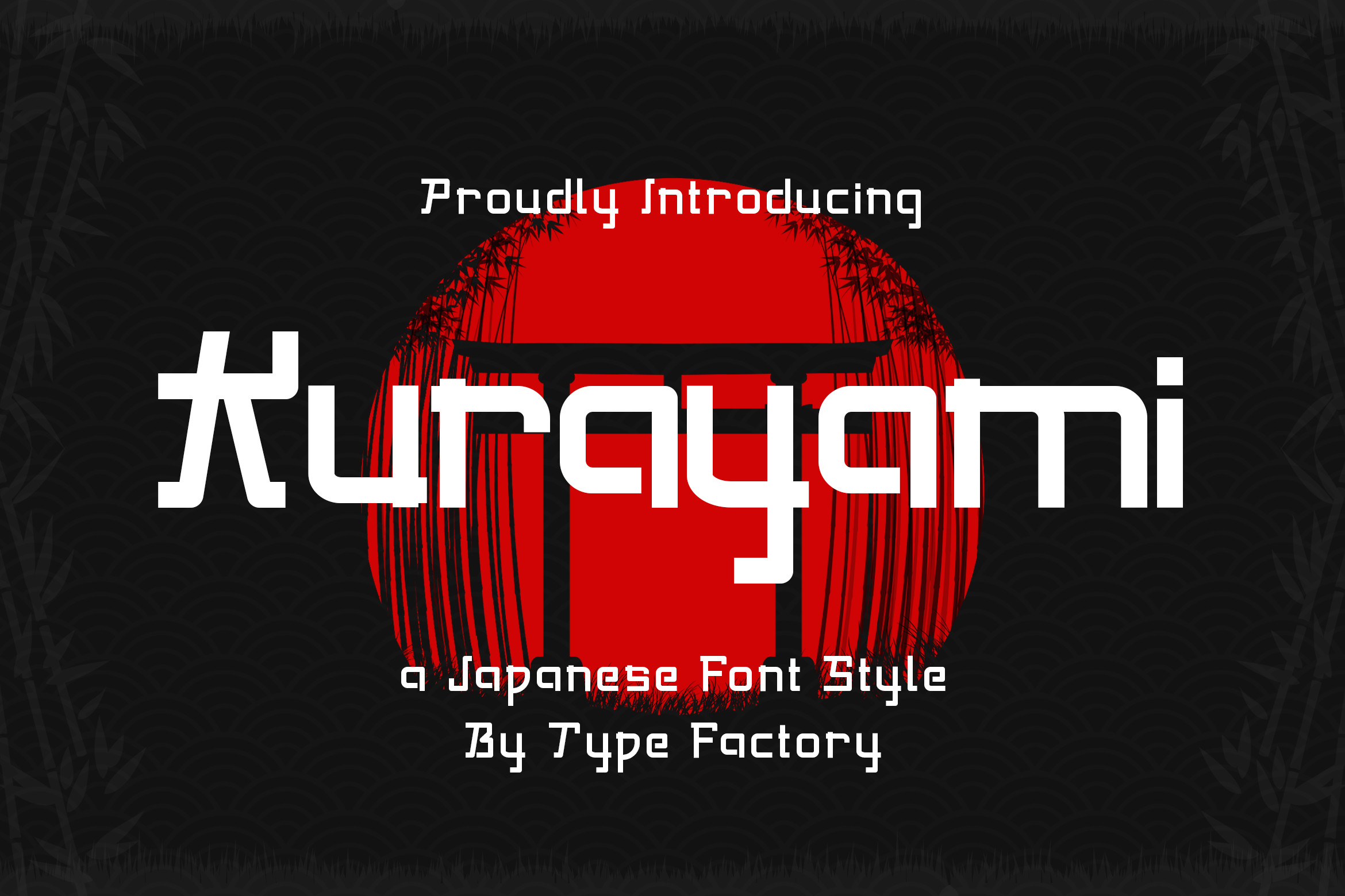 Kurayami preview: simple Japanese inspired display font