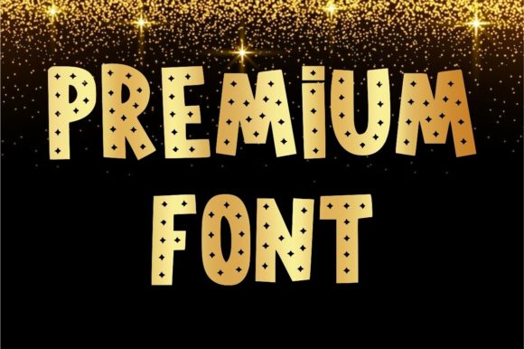 Rain Stars Font PNG with transparent background - Preview 1