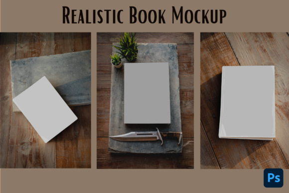 Realistic Book Mockup Illustration Livres et Couvertures de Livres Par thestationartsy