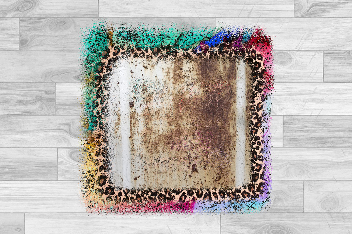 Rust Leopard Glitter Rainbow Background Graphic by Xray Design ...