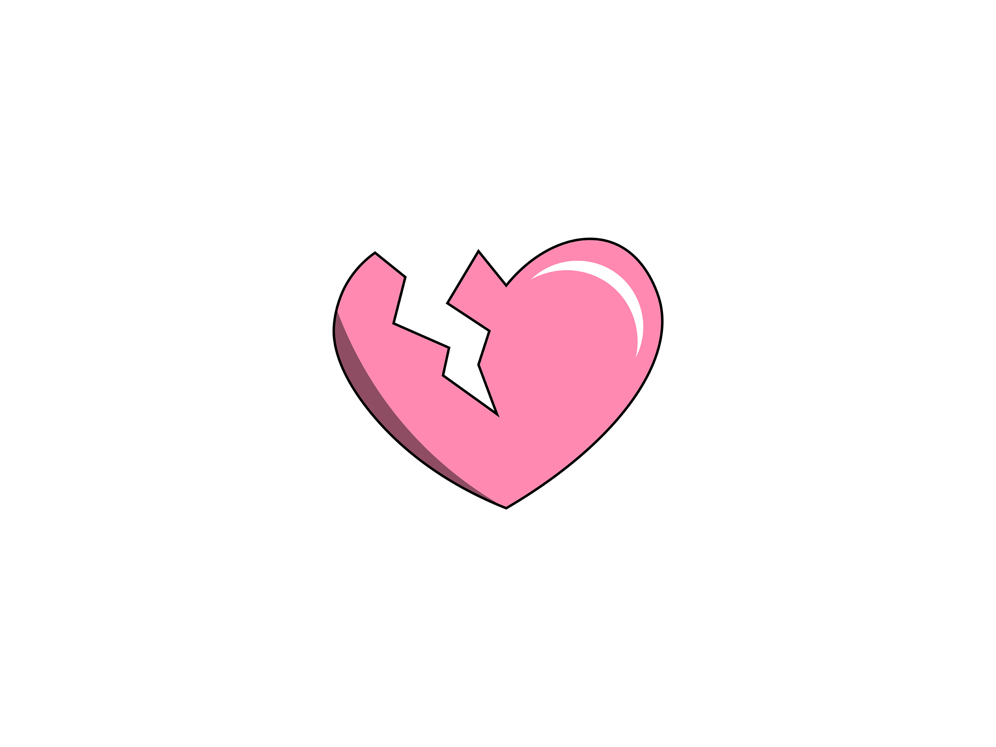 Valentines Broken Heart Ilustrations