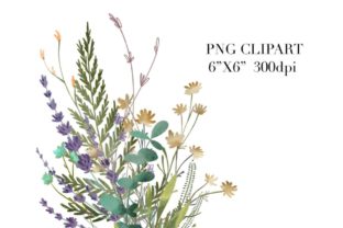 Wild Flowers Watercolor Clipart Graphic by NKTKNS · Creative Fabrica