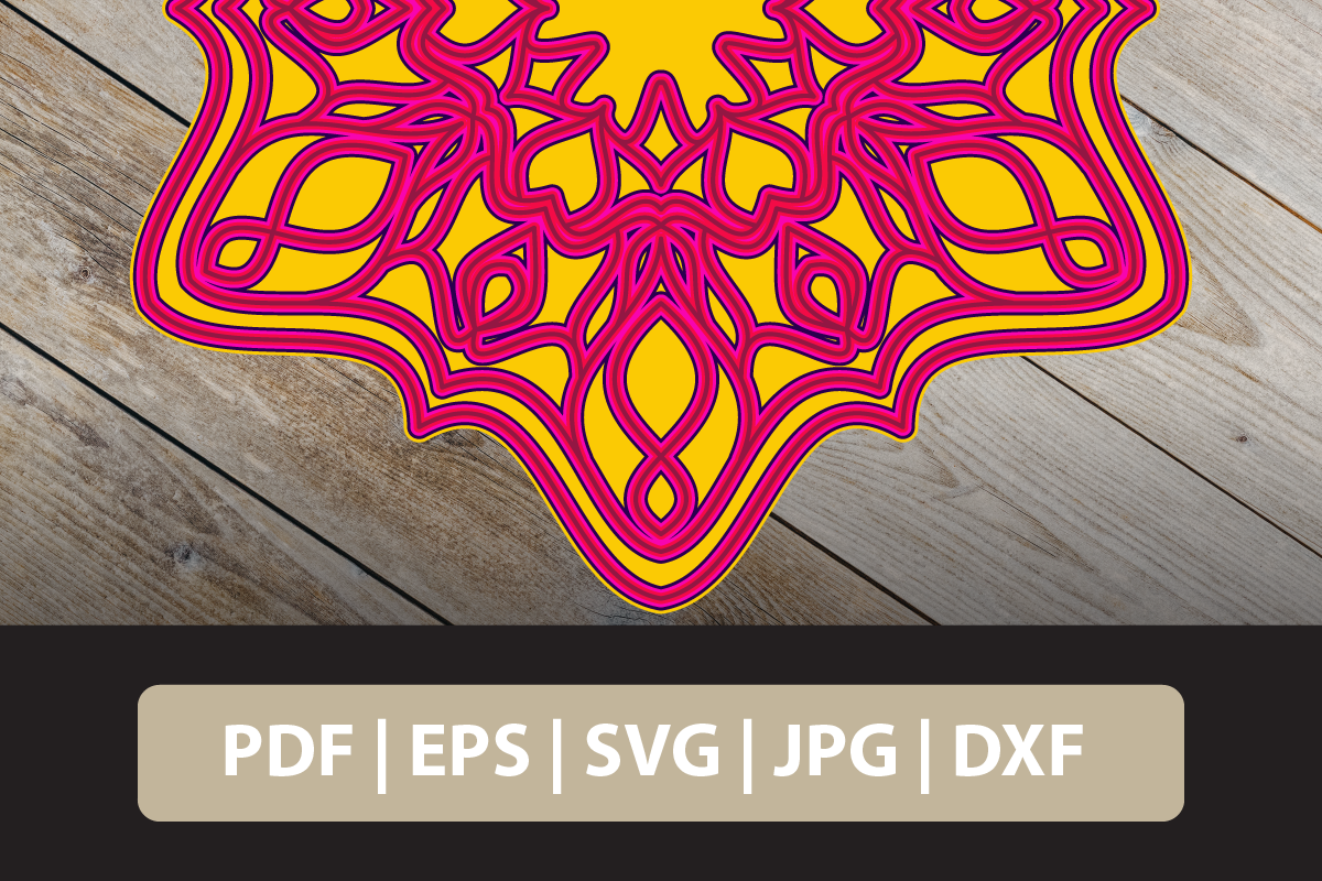3D Multi Layered Mandala SVG Graphic by NurAjiDesign · Creative Fabrica