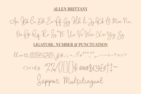Allen Brittany Font - Preview 1