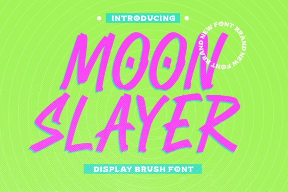 Moon Slayer Font PNG with transparent background - Preview 1