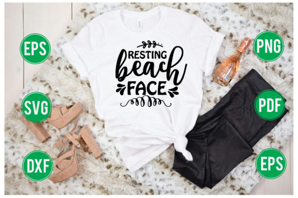 Resting Beach Face Graphic Crafts By SIGRA