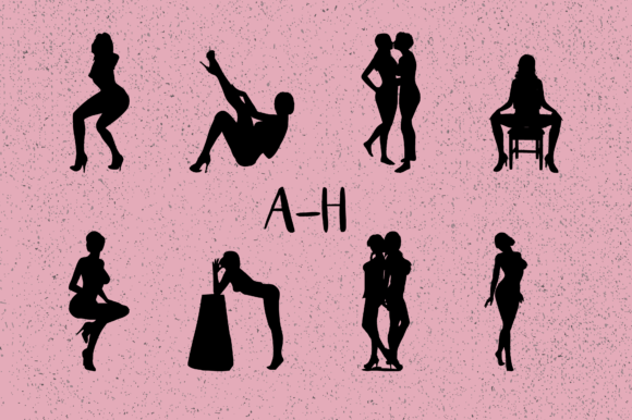 Attractive Female Poses Font - Preview 1