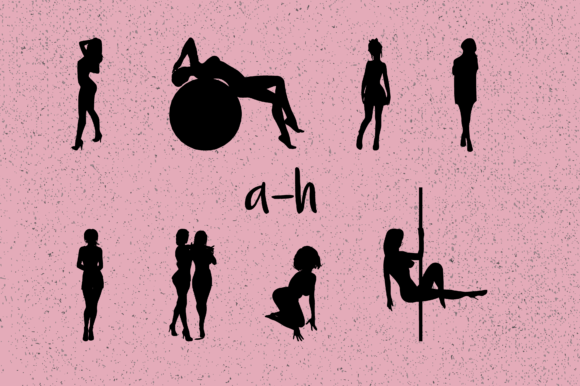 Attractive Female Poses Font - Preview 5