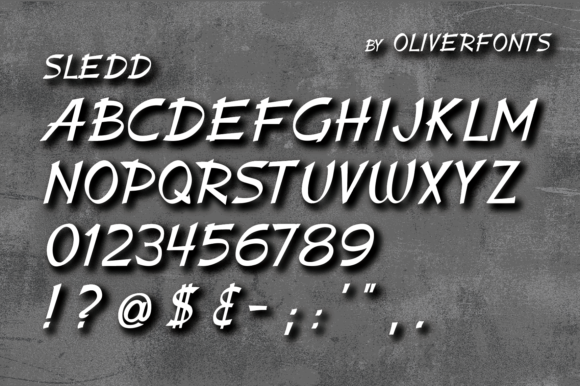 Sledd Font PNG with transparent background - Preview 2
