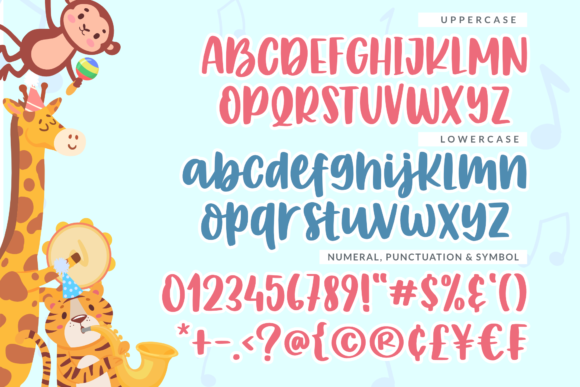 Bouncy Melody Font PNG with transparent background - Preview 1