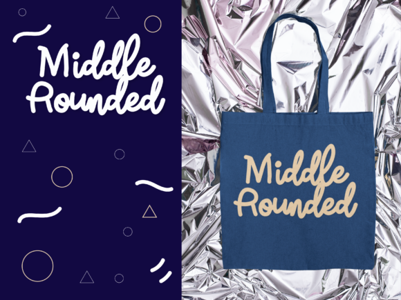 Middle Rounded Script Font PNG with transparent background - Preview 3