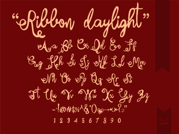 Ribbon Daylight Script Font PNG with transparent background - Preview 2