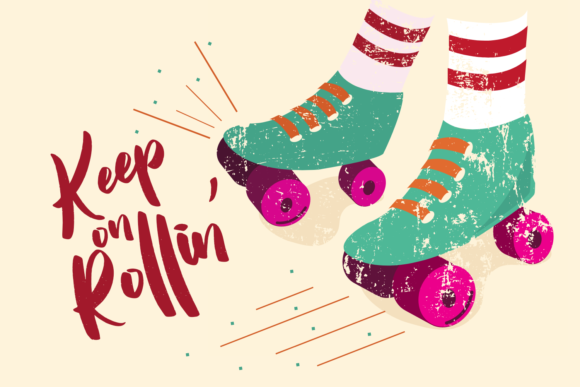 Roller Skate Font PNG with transparent background - Preview 1