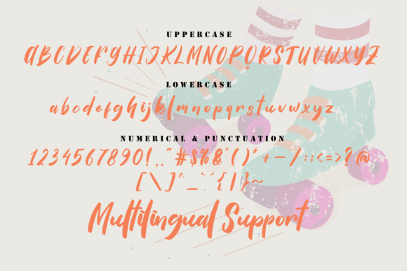Roller Skate Font PNG with transparent background - Preview 5