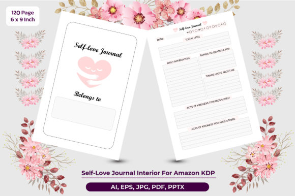 Self-Love Journal Graphic KDP Interiors By mdshafiqulislam259