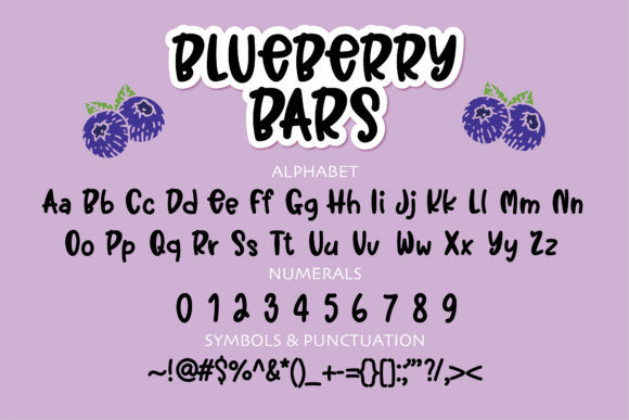 Blueberry Bars Font - Preview 1