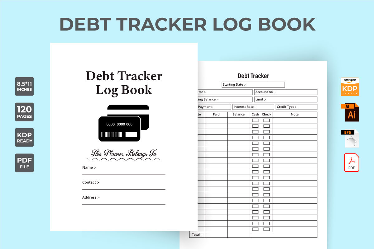 Debt Tracker Log Book KDP Interior Graphic by iftikharalam · Creative ...