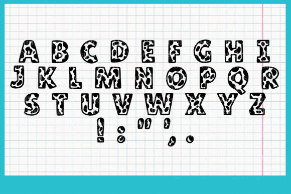 Donut Cowhide Font PNG with transparent background - Preview 1