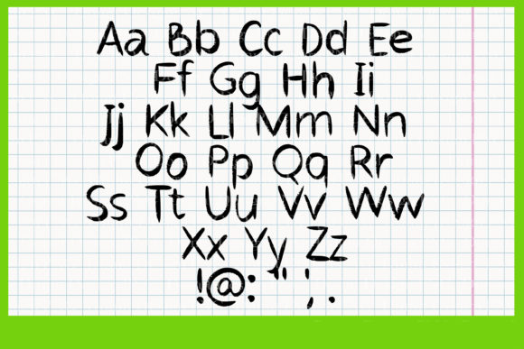 Donut Pencil Font PNG with transparent background - Preview 2