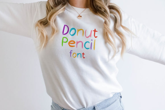 Donut Pencil Font PNG with transparent background - Preview 3