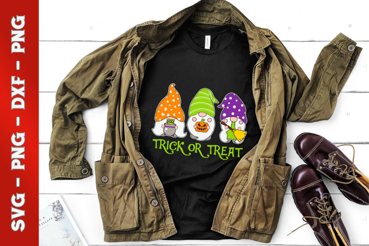 Gnome Halloween Trick or Treat Graphic by Bowcys · Creative Fabrica