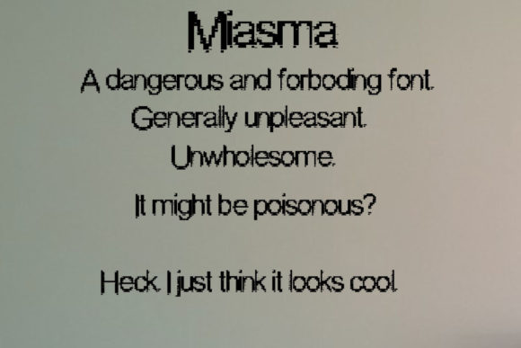 Miasma Font PNG with transparent background - Preview 1