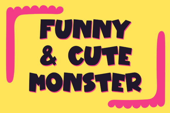 Monster Tail Font PNG with transparent background - Preview 1