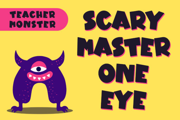 Monster Tail Font PNG with transparent background - Preview 3