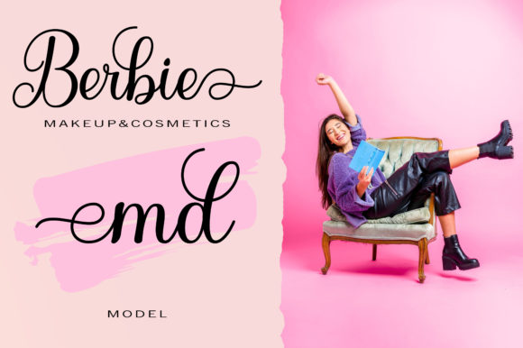 Painting Love Font PNG with transparent background - Preview 3
