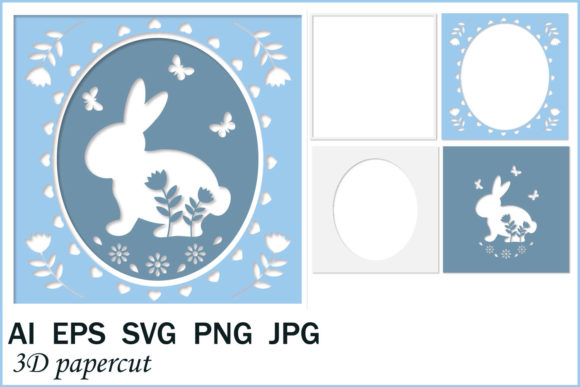 Easter Bunny Holiday Card, SVG Graphic by lesinka · Creative Fabrica