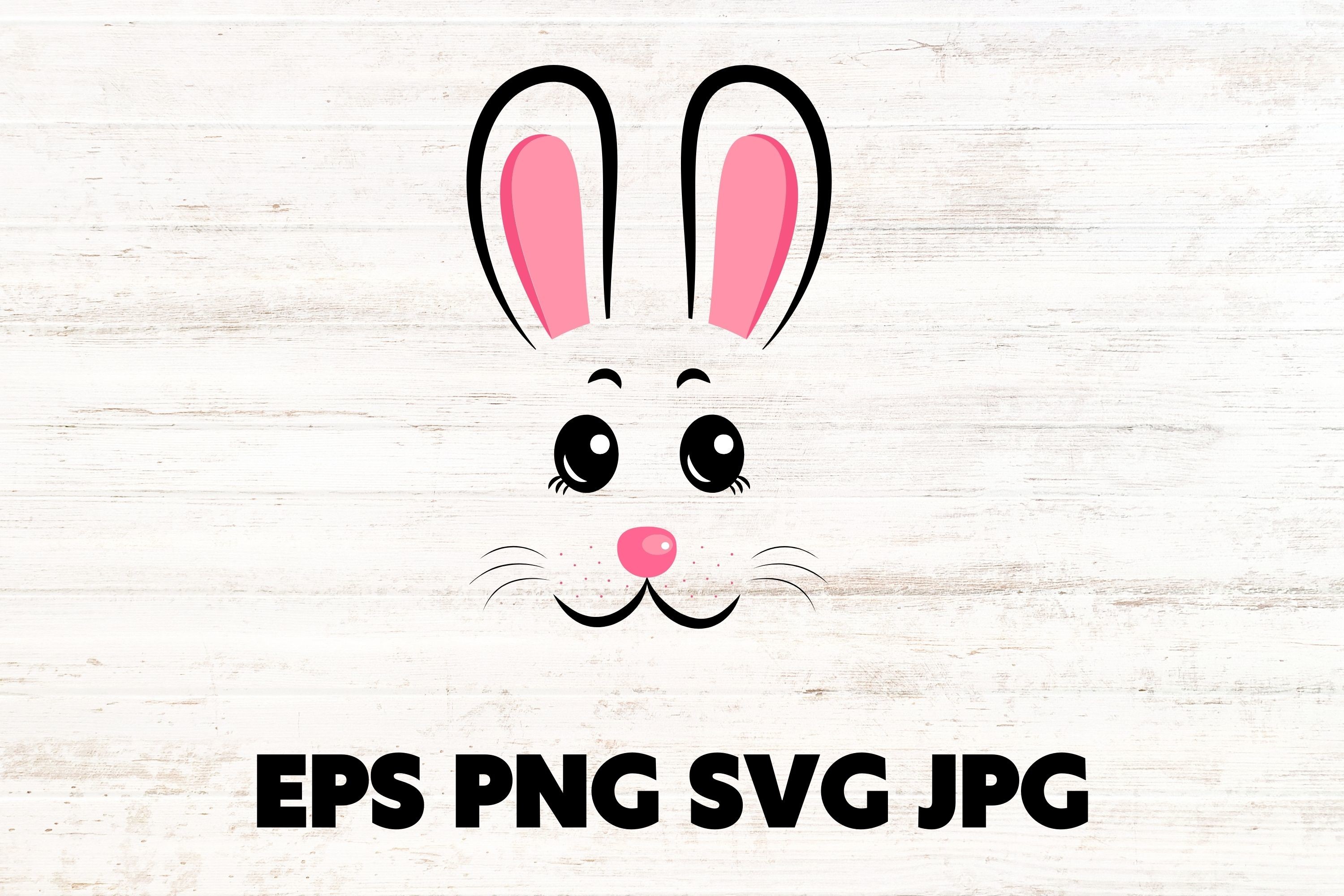 Easter Bunny Face SVG Cut Files Graphic by Art's and Patterns ...