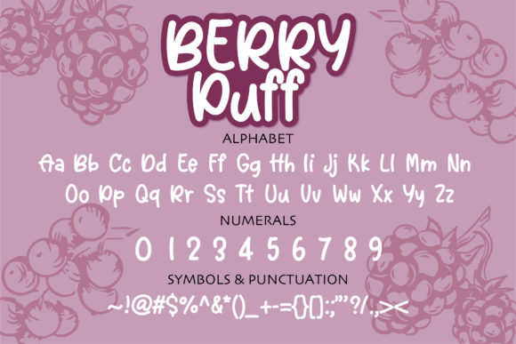 Berry Puff Font - Preview 1