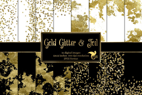 Gold Glitter and Foil Textures