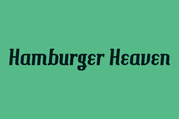 Hamburger Heaven Fonts