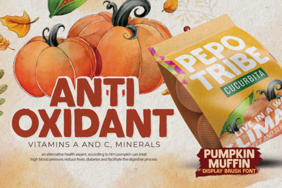 Pumpkin Muffin Font PNG with transparent background - Preview 1