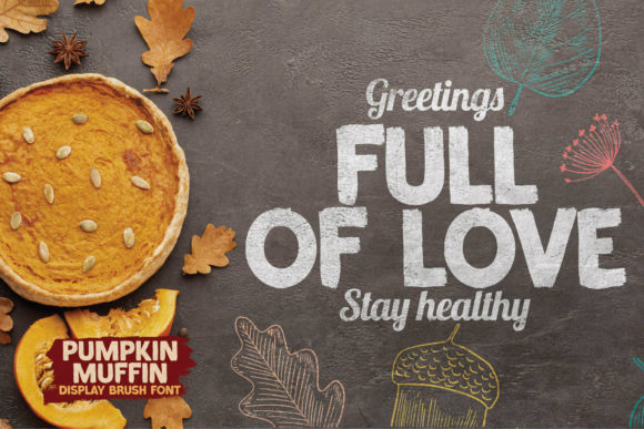 Pumpkin Muffin Font PNG with transparent background - Preview 2