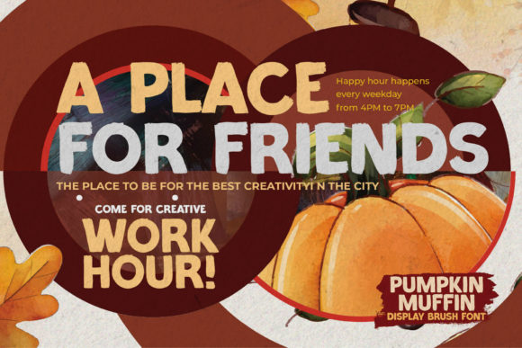 Pumpkin Muffin Font PNG with transparent background - Preview 3