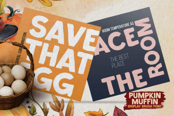 Pumpkin Muffin Font PNG with transparent background - Preview 5