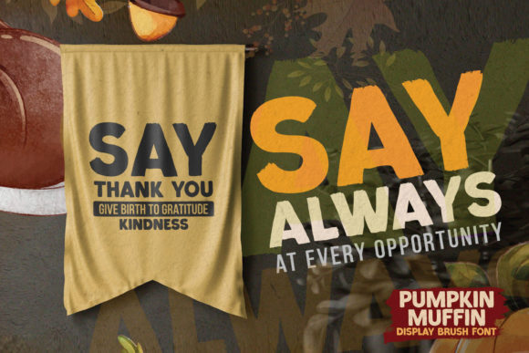 Pumpkin Muffin Font PNG with transparent background - Preview 6