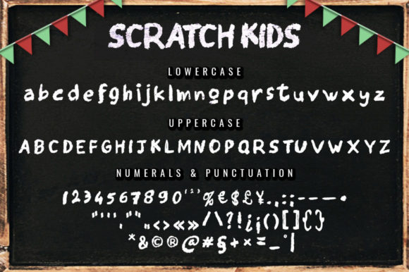 Scratch Kids Font font preview - 6