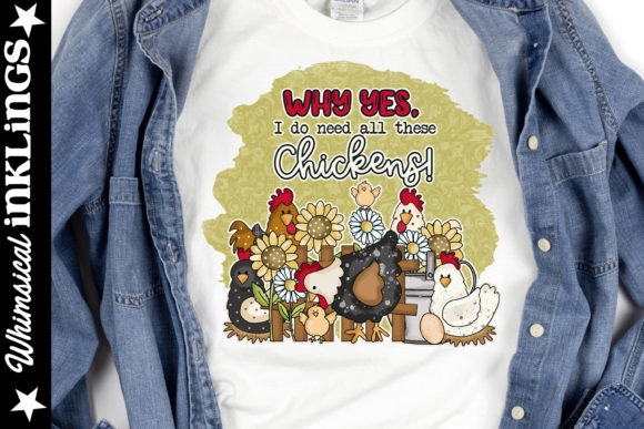 All These Chickens Grafika Ilustracje do Druku Przez Whimsical Inklings