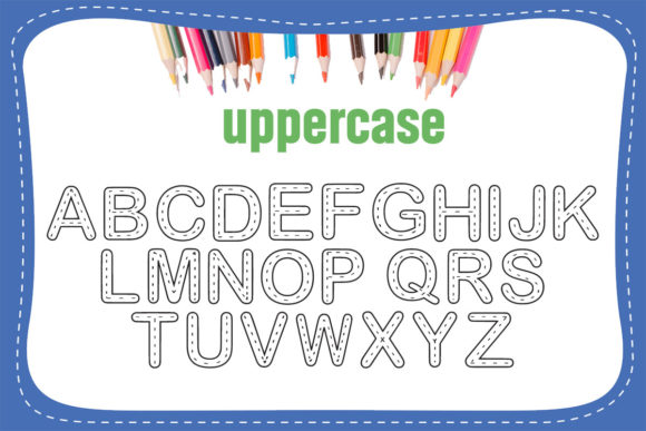 AtoZ Trace for Kids Font PNG with transparent background - Preview 1