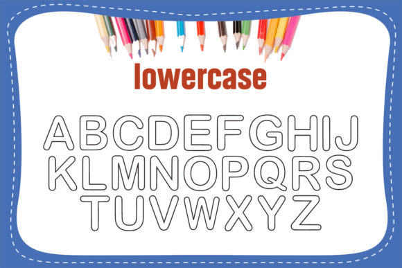 AtoZ Trace for Kids Font PNG with transparent background - Preview 2