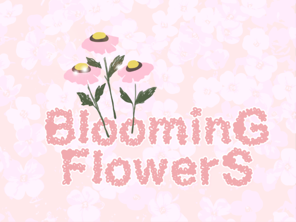Blooming Flowers Font - Preview 1