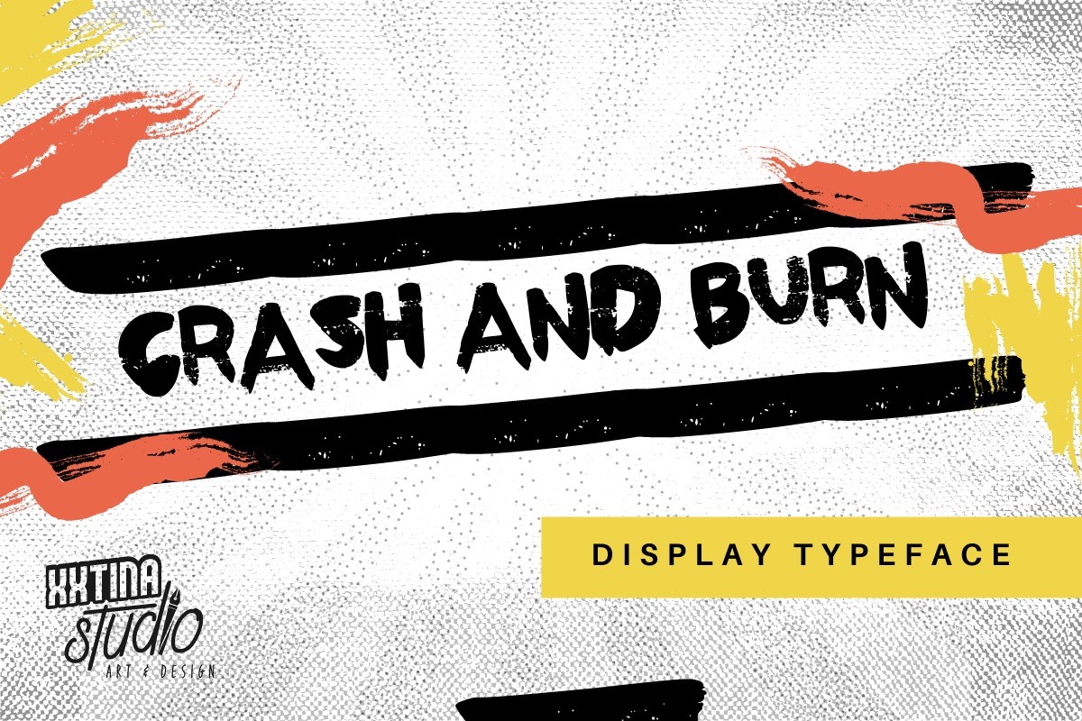 Crash and Burn preview, grunge style font