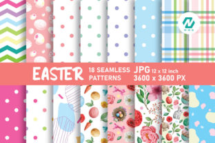 Easter Digital Paper Seamless Patterns Graphic by nesdigiart · Creative ...